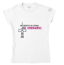 T-shirts bianca mi sento in vena di vacanze