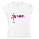 T-shirts bianca mi sento in vena di vacanze